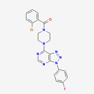 molecular formula C21H17BrFN7O B3313391 (2-bromophenyl)(4-(3-(4-fluorophenyl)-3H-[1,2,3]triazolo[4,5-d]pyrimidin-7-yl)piperazin-1-yl)methanone CAS No. 946363-99-1