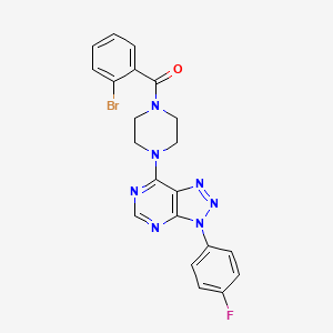 molecular formula C21H17BrFN7O B3313391 1-(2-bromobenzoyl)-4-[3-(4-fluorophenyl)-3H-[1,2,3]triazolo[4,5-d]pyrimidin-7-yl]piperazine CAS No. 946363-99-1