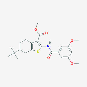 molecular formula C23H29NO5S B331340 Methyl 6-tert-butyl-2-[(3,5-dimethoxybenzoyl)amino]-4,5,6,7-tetrahydro-1-benzothiophene-3-carboxylate 