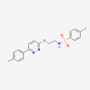 4-iodo-N-(2-{[6-(4-methylphenyl)pyridazin-3-yl]oxy}ethyl)benzene-1-sulfonamide