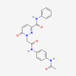 1-{[(4-acetamidophenyl)carbamoyl]methyl}-6-oxo-N-phenyl-1,6-dihydropyridazine-3-carboxamide