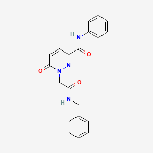 molecular formula C20H18N4O3 B3313431 1-(2-(benzylamino)-2-oxoethyl)-6-oxo-N-phenyl-1,6-dihydropyridazine-3-carboxamide CAS No. 946366-71-8