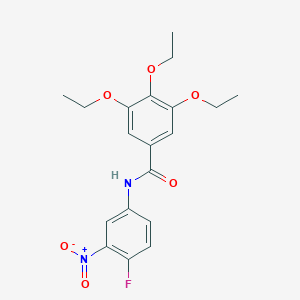 molecular formula C19H21FN2O6 B331345 3,4,5-triethoxy-N-(4-fluoro-3-nitrophenyl)benzamide 