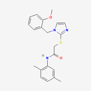 N-(2,5-dimethylphenyl)-2-({1-[(2-methoxyphenyl)methyl]-1H-imidazol-2-yl}sulfanyl)acetamide