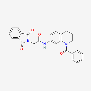 molecular formula C26H21N3O4 B3313501 N-(1-benzoyl-1,2,3,4-tetrahydroquinolin-7-yl)-2-(1,3-dioxoisoindolin-2-yl)acetamide CAS No. 946368-75-8