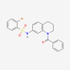 N-(1-benzoyl-1,2,3,4-tetrahydroquinolin-7-yl)-2-bromobenzene-1-sulfonamide