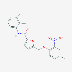 molecular formula C21H20N2O5 B331352 N-(2,3-dimethylphenyl)-5-[(4-methyl-2-nitrophenoxy)methyl]furan-2-carboxamide 