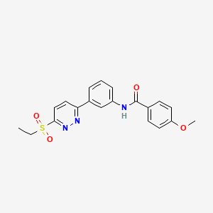 B3313543 N-(3-(6-(ethylsulfonyl)pyridazin-3-yl)phenyl)-4-methoxybenzamide CAS No. 946376-59-6