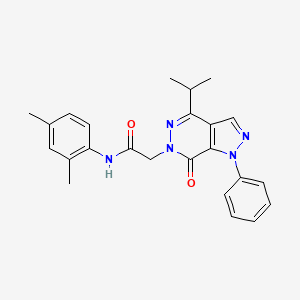 molecular formula C24H25N5O2 B3313555 N-(2,4-dimethylphenyl)-2-(4-isopropyl-7-oxo-1-phenyl-1H-pyrazolo[3,4-d]pyridazin-6(7H)-yl)acetamide CAS No. 946379-10-8