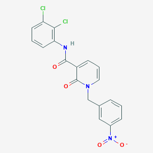 molecular formula C19H13Cl2N3O4 B3313562 N-(2,3-dichlorophenyl)-1-(3-nitrobenzyl)-2-oxo-1,2-dihydropyridine-3-carboxamide CAS No. 946379-19-7