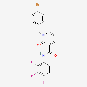 molecular formula C19H12BrF3N2O2 B3313579 1-(4-bromobenzyl)-2-oxo-N-(2,3,4-trifluorophenyl)-1,2-dihydropyridine-3-carboxamide CAS No. 946380-01-4