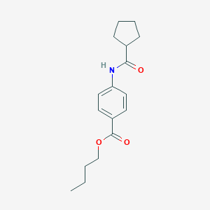 molecular formula C17H23NO3 B331360 Butyl 4-[(cyclopentylcarbonyl)amino]benzoate 