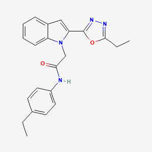 2-[2-(5-ethyl-1,3,4-oxadiazol-2-yl)-1H-indol-1-yl]-N-(4-ethylphenyl)acetamide