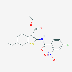 Ethyl 2-({4-chloro-2-nitrobenzoyl}amino)-6-ethyl-4,5,6,7-tetrahydro-1-benzothiophene-3-carboxylate