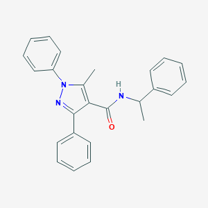 molecular formula C25H23N3O B331365 5-methyl-1,3-diphenyl-N-(1-phenylethyl)-1H-pyrazole-4-carboxamide 