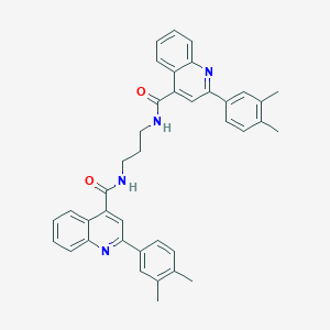 molecular formula C39H36N4O2 B331366 2-(3,4-dimethylphenyl)-N-[3-({[2-(3,4-dimethylphenyl)-4-quinolinyl]carbonyl}amino)propyl]-4-quinolinecarboxamide 