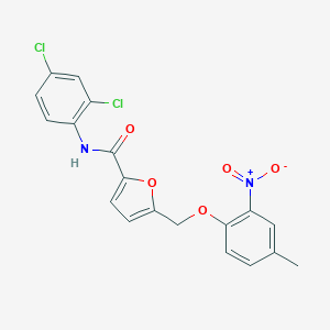 molecular formula C19H14Cl2N2O5 B331369 N-(2,4-dichlorophenyl)-5-[(4-methyl-2-nitrophenoxy)methyl]furan-2-carboxamide 