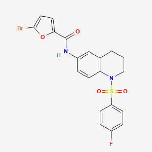 molecular formula C20H16BrFN2O4S B3313699 5-bromo-N-(1-((4-fluorophenyl)sulfonyl)-1,2,3,4-tetrahydroquinolin-6-yl)furan-2-carboxamide CAS No. 946382-16-7