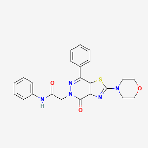 molecular formula C23H21N5O3S B3313744 2-(2-morpholino-4-oxo-7-phenylthiazolo[4,5-d]pyridazin-5(4H)-yl)-N-phenylacetamide CAS No. 946383-74-0