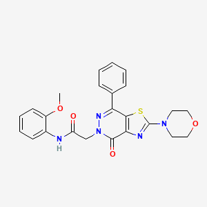 molecular formula C24H23N5O4S B3313746 N-(2-methoxyphenyl)-2-(2-morpholino-4-oxo-7-phenylthiazolo[4,5-d]pyridazin-5(4H)-yl)acetamide CAS No. 946383-78-4