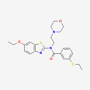 molecular formula C24H29N3O3S2 B3313789 N-(6-ethoxybenzo[d]thiazol-2-yl)-3-(ethylthio)-N-(2-morpholinoethyl)benzamide CAS No. 946681-06-7