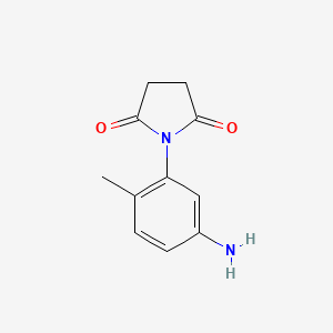 molecular formula C11H12N2O2 B3313805 1-(5-Amino-2-methylphenyl)pyrrolidine-2,5-dione CAS No. 946768-88-3