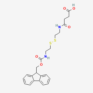 molecular formula C23H26N2O5S2 B3313807 14-Oxa-8,9-dithia-5,12-diazapentadecanoic acid, 15-(9H-fluoren-9-yl)-4,13-dioxo- CAS No. 946849-80-5