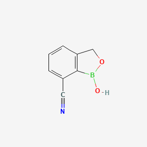 molecular formula C8H6BNO2 B3313825 7-Cyano-1,3-dihydro-1-hydroxy-2,1-benzoxaborole CAS No. 947162-61-0