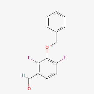 molecular formula C14H10F2O2 B3313854 2,4-Difluoro-3-(phenylmethoxy)benzaldehyde CAS No. 947279-23-4
