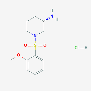 molecular formula C12H19ClN2O3S B3313878 (S)-1-(2-Methoxy-benzenesulfonyl)-piperidin-3-ylamine hydrochloride CAS No. 947532-54-9