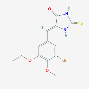 molecular formula C13H13BrN2O3S B331388 (5Z)-5-(3-bromo-5-ethoxy-4-methoxybenzylidene)-2-thioxoimidazolidin-4-one 