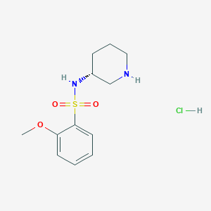 molecular formula C12H19ClN2O3S B3313882 (R)-2-Methoxy-N-piperidin-3-YL-benzenesulfonamide hydrochloride CAS No. 947532-56-1