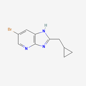 molecular formula C10H10BrN3 B3313893 6-Bromo-2-cyclopropylmethyl-3H-imidazo[4,5-b]pyridine CAS No. 947533-92-8