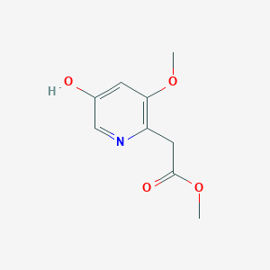 molecular formula C9H11NO4 B3313917 Methyl 2-(5-hydroxy-3-methoxypyridin-2-yl)acetate CAS No. 947688-90-6