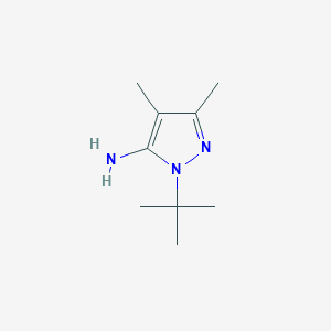 molecular formula C9H17N3 B3313925 5-Amino-1-tert-butyl-3,4-dimethylpyrazole CAS No. 947688-95-1