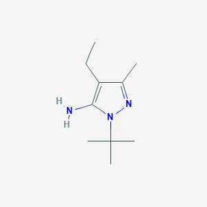 molecular formula C10H19N3 B3313927 1H-Pyrazol-5-amine, 1-(1,1-dimethylethyl)-4-ethyl-3-methyl- CAS No. 947688-96-2