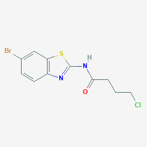 molecular formula C11H10BrClN2OS B331393 N-(6-bromo-1,3-benzothiazol-2-yl)-4-chlorobutanamide 