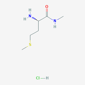 molecular formula C6H15ClN2OS B3313961 (2S)-2-amino-N-methyl-4-(methylsulfanyl)butanamide hydrochloride CAS No. 94847-37-7