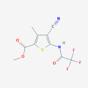 molecular formula C10H7F3N2O3S B331397 Methyl 4-cyano-3-methyl-5-[(trifluoroacetyl)amino]-2-thiophenecarboxylate 
