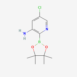 molecular formula C11H16BClN2O2 B3313973 3-Amino-5-chloropyridine-2-boronic acid pinacol ester CAS No. 948593-71-3