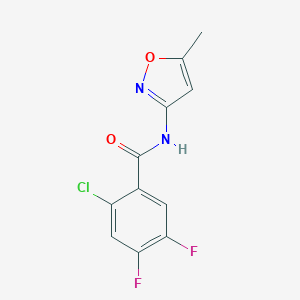 molecular formula C11H7ClF2N2O2 B331398 2-chloro-4,5-difluoro-N-(5-methyl-3-isoxazolyl)benzamide 