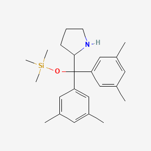 molecular formula C24H35NOSi B3313983 (2R)-2-[Bis(3,5-dimethylphenyl)[(trimethylsilyl)oxy]methyl]pyrrolidine CAS No. 948594-99-8