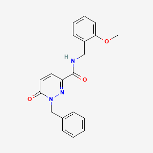molecular formula C20H19N3O3 B3314035 1-benzyl-N-[(2-methoxyphenyl)methyl]-6-oxopyridazine-3-carboxamide CAS No. 949730-06-7