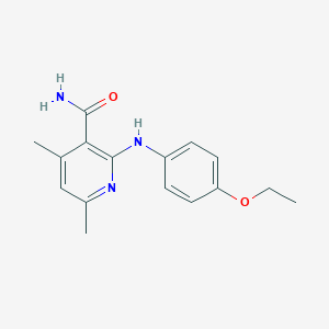 molecular formula C16H19N3O2 B331408 2-[(4-Ethoxyphenyl)amino]-4,6-dimethylnicotinamide CAS No. 328548-73-8