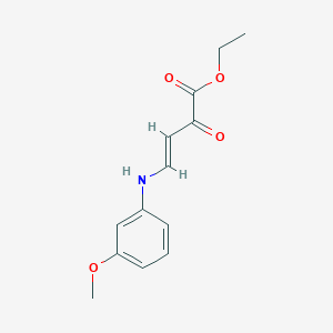 molecular formula C13H15NO4 B3314088 Ethyl 4-[(3-methoxyphenyl)amino]-2-oxobut-3-enoate CAS No. 950110-33-5