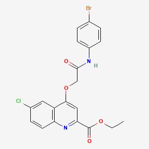 molecular formula C20H16BrClN2O4 B3314126 Ethyl 4-(2-((4-bromophenyl)amino)-2-oxoethoxy)-6-chloroquinoline-2-carboxylate CAS No. 950265-24-4