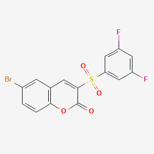 molecular formula C15H7BrF2O4S B3314146 6-bromo-3-((3,5-difluorophenyl)sulfonyl)-2H-chromen-2-one CAS No. 950270-72-1
