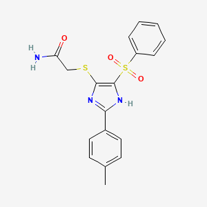 2-((4-(phenylsulfonyl)-2-(p-tolyl)-1H-imidazol-5-yl)thio)acetamide