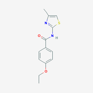 molecular formula C13H14N2O2S B331419 4-ethoxy-N-(4-methyl-1,3-thiazol-2-yl)benzamide 
