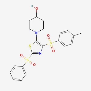 1-(2-(Phenylsulfonyl)-4-tosylthiazol-5-yl)piperidin-4-ol